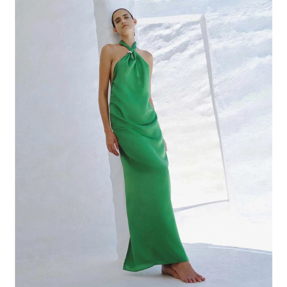 Amorino Maxi Dress in Green Tea